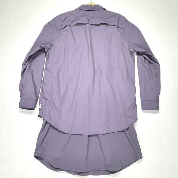 2pc Eddie Bauer Departure Dress Women L Purple Midi Tank w L/S Shirt Classic Fit - Picture 13 of 15